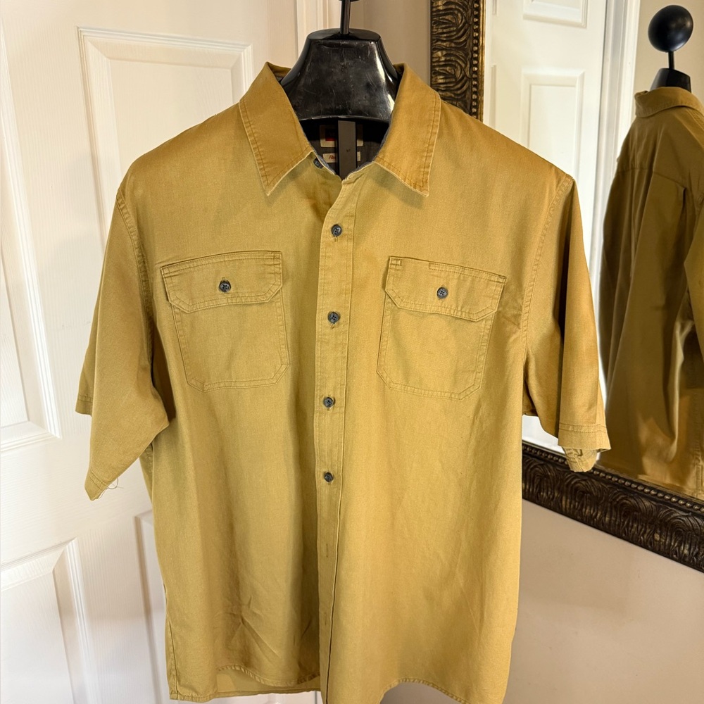 Wrangler Casual Tan and Blue Shirt
